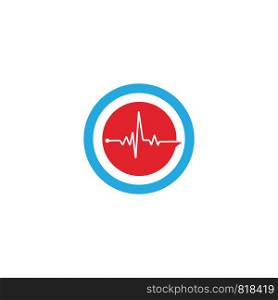 heart pulse Logo Template vector symbol nature