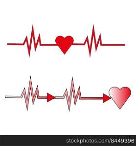Heart pulse. Medicine, healthcare concept. Vector illustration. Stock image. EPS 10.. Heart pulse. Medicine, healthcare concept. Vector illustration. Stock image.