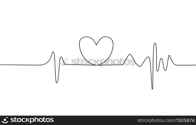 Heart rate. Black and white colors. The pulse is lonely, a cardiogram. Beautiful healthcare, medical background. Modern simple design. Icon. sign or logo. Flat style. Heart rate. Black and white colors. The pulse is lonely, a cardiogram. Beautiful healthcare, medical background. Modern simple design. Icon. sign or logo.
