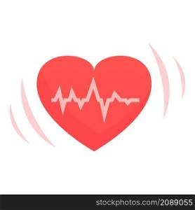 Heart rate icon cartoon vector. Heart pain. Cardiac disease. Heart rate icon cartoon vector. Heart pain