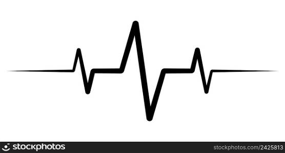 heart rate pulse icon medicine logo, vector heartbeat heart rate icon, audio sound radio wave amplitude spikes