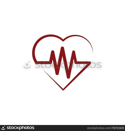 heart rate wave medical logo icon symbol