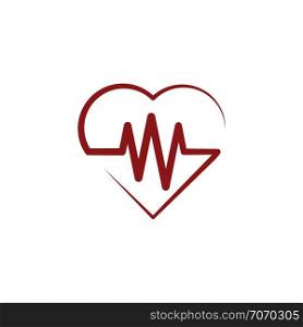 heart rate wave medical logo icon symbol