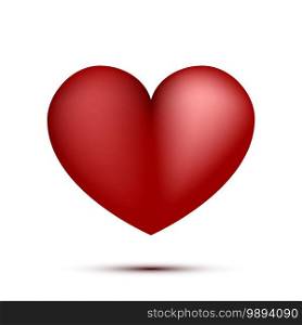 Heart. Red Heart realistic design. Valentine Day concept. Love. Vector illustration