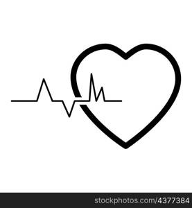 Heart rhythm icon. Electrocardiogram sign. Cardiology symbol. Medicine element. Vector illustration. Stock image. EPS 10.. Heart rhythm icon. Electrocardiogram sign. Cardiology symbol. Medicine element. Vector illustration. Stock image.