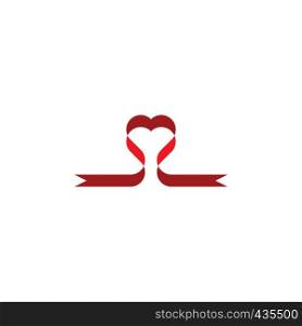 heart ribbon vector design element icon