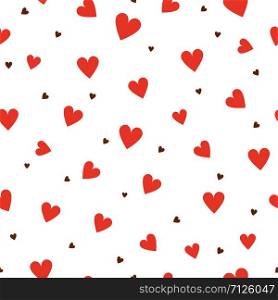 Heart seamless pattern. Valentines Day and wedding gift wrapper texture with love red hearts, cute repeating vector texture. Heart seamless pattern. Valentines Day and wedding gift wrapper texture with love red hearts Vector texture