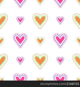 Heart seamless pattern. Vector illustration, good for wedding invitation, Valentine&rsquo;s day card.