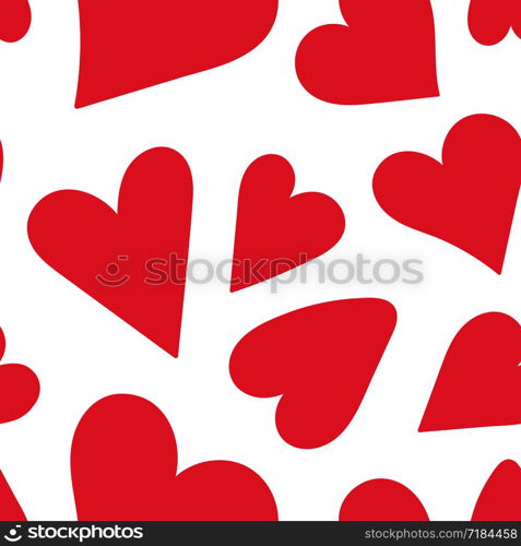 Heart seamless pattern. Vector love illustration. Valentine&rsquo;s Day, Mother&rsquo;s Day, wedding, scrapbook, gift wrapping paper, textiles. Red background