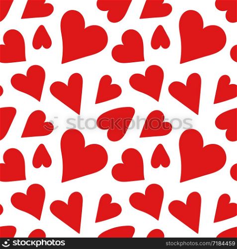 Heart seamless pattern. Vector love illustration. Valentine&rsquo;s Day, Mother&rsquo;s Day, wedding, scrapbook, gift wrapping paper, textiles. Red background