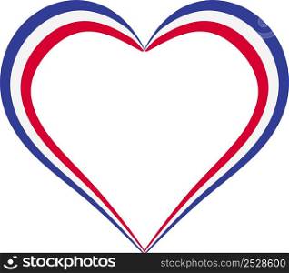 Heart shape flag France I love France outline calligraphy