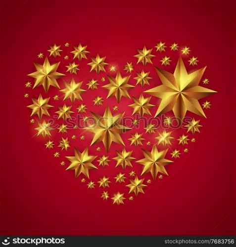 Heart Shape fron Stars Background. Vector Illustration EPS10. Heart Shape fron Stars Background. Vector Illustration