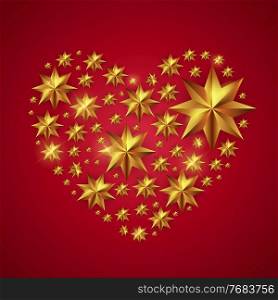 Heart Shape fron Stars Background. Vector Illustration EPS10. Heart Shape fron Stars Background. Vector Illustration