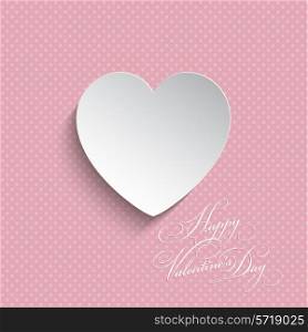 Heart shape on a polka dot background for Valentine&rsquo;s Day