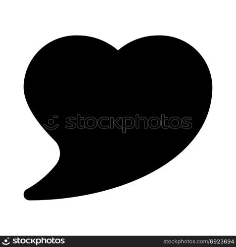 heart shape speech bubble