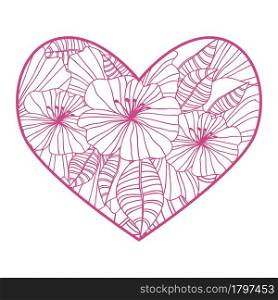 heart-shaped pattern for coloring book in zentangle style.. heart-shaped pattern for coloring book. in zentangle style.