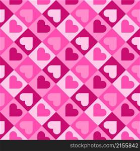 Heart shapes background. Heart Checkerboard Valentine Seamless Background. Pattern Fashion Textile. Vector eps.10. illustration for your design