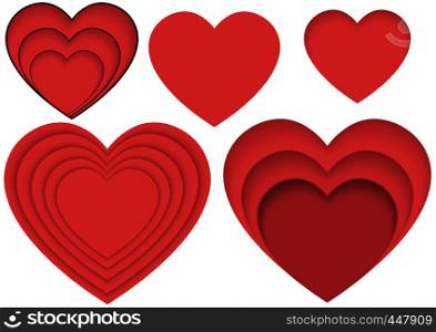 Heart Shapes for Apps and Websites or Illustrations