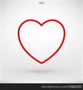 Heart sign and symbol for Valentine&rsquo;s Day. Heart shape for decorative card, website, template design, postcard, advertising, mobile application. Vector illustration.