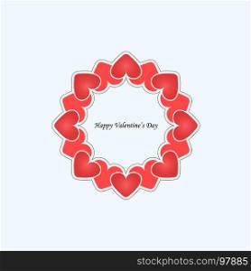 Heart signs.Vector decorative frame for greeting card or wedding invitation.Elegant element for design template.Valentine's Day abstract background.Love and Wedding concept.Vector illustration
