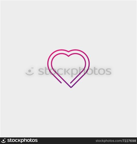 heart simple symbol vector design illustration