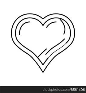 heart slot game li≠icon vector. heart slot game sign. isolated contour symbol black illustration. heart slot game li≠icon vector illustration