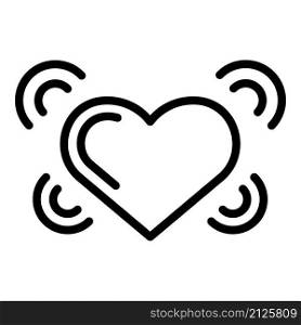 Heart stress icon outline vector. Panic attack. Anger fear. Heart stress icon outline vector. Panic attack