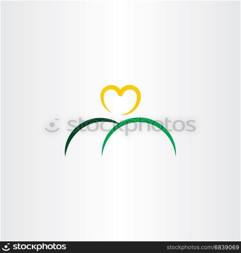 heart sun and mountain logo