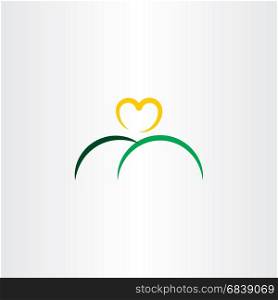 heart sun and mountain logo