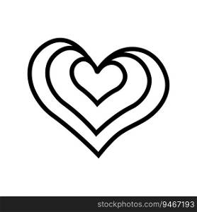 heart symbol love line icon vector. heart symbol love sign. isolated contour symbol black illustration. heart symbol love line icon vector illustration