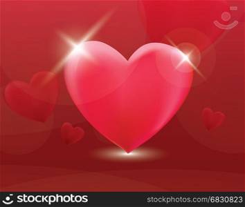 Heart symbol romantic love vector background. Greeting festive gift card template. Invitation decor pattern.