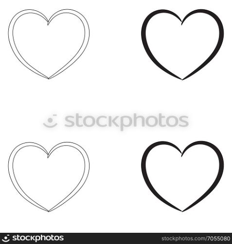 Heart the black and grey color set icon .. Heart it is the black and grey color set icon .