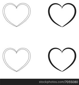 Heart the black and grey color set icon .. Heart it is the black and grey color set icon .