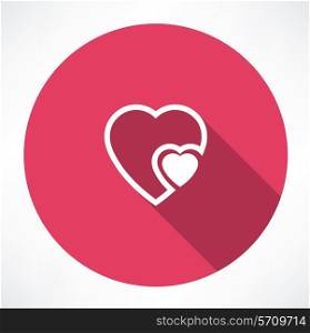 heart to heart icon. Flat modern style vector illustration