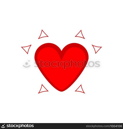 Heart vector icon on white background. Love concept Valentines day. Vector Illustration EPS 10
