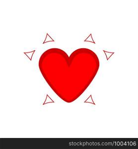 Heart vector icon on white background. Love concept Valentines day. Vector Illustration EPS 10