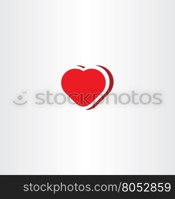 heart vector icon symbol red love day