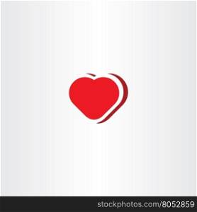 heart vector icon symbol red love day