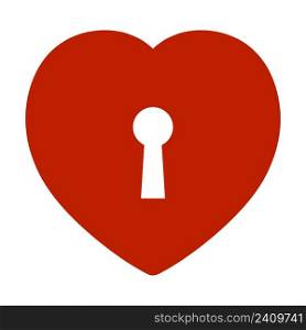 Heart with a keyhole is a symbol finding a partner who will be able to find the key to the heart