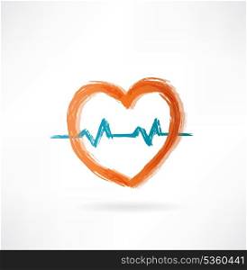 heart with cardiogram