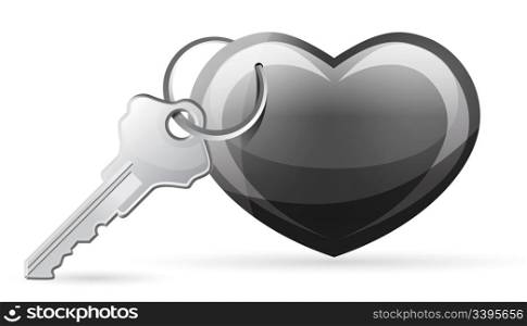 Heart with key