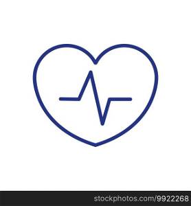 Heart with pulse RGB color icon. Medcal help for your body organs. Clinical treatment process for different patients. Modern medicaments for curing diseases. Isolated vector illustration. Heart with pulse RGB color icon