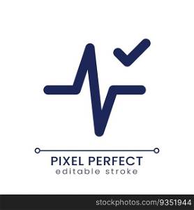 Heartbeat animation effect applying pixel perfect linear ui icon. Added editing feature. Video software tool. GUI, UX design. Outline isolated user interface element for app and web. Editable stroke. Heartbeat animation effect applying pixel perfect linear ui icon