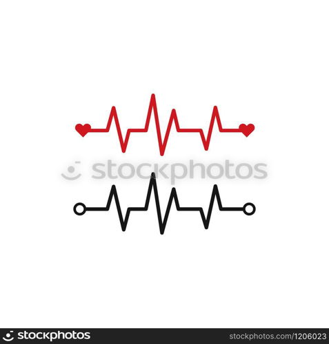 Heartbeat Cardiogram Icon Vector illustration design