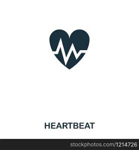 Heartbeat icon. Line style icon design. UI. Illustration of heartbeat icon. Pictogram isolated on white. Ready to use in web design, apps, software, print. Heartbeat icon. Line style icon design. UI. Illustration of heartbeat icon. Pictogram isolated on white. Ready to use in web design, apps, software, print.