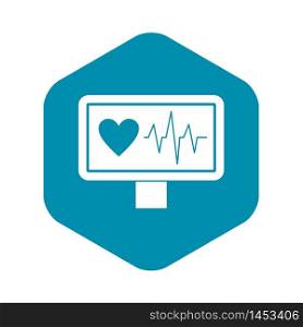 Heartbeat icon. Simple illustration of heartbeat vector icon for web. Heartbeat icon, simple style
