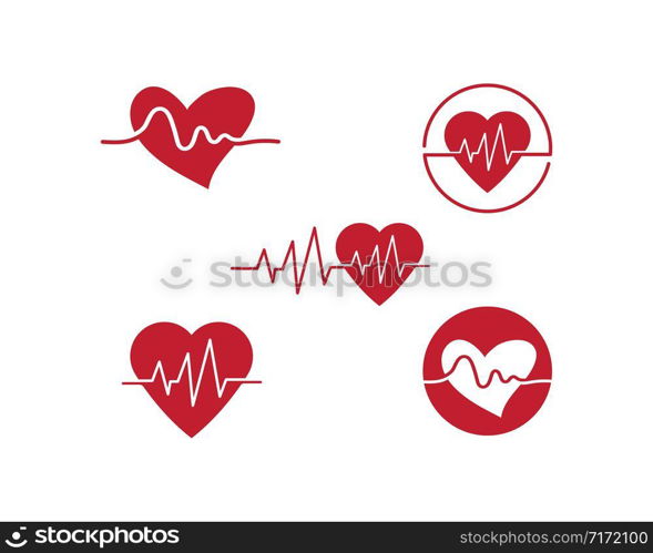 heartbeat icon vector illustration design template