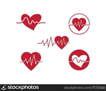 heartbeat icon vector illustration design template