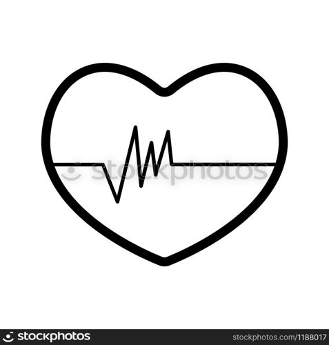 Heartbeat icon vector symbol