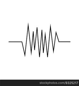 heartbeat icon vector template illustration logo design